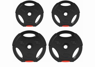 Discos de pesas 25mm (juego 4 discos), 30 kg.