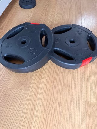 Discos de pesas 25mm (juego 4 discos), 30 kg.