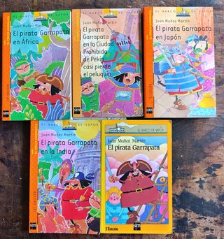 Lote 5 libros El Pirata Garrapata