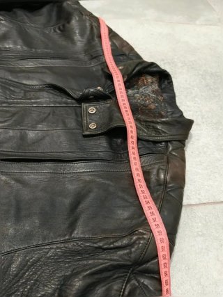 Chaqueta Bomber Vintage Piel Negra Made in Spain L