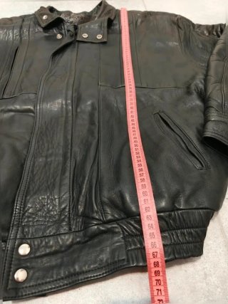 Chaqueta Bomber Vintage Piel Negra Made in Spain L