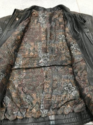 Chaqueta Bomber Vintage Piel Negra Made in Spain L