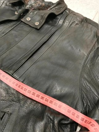 Chaqueta Bomber Vintage Piel Negra Made in Spain L
