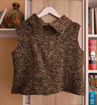 (M) Chaleco estilo jersey sin mangas