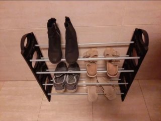 Zapatero 4 Niveles Negro/Plata