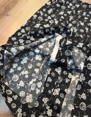 Conjunto de traje falda y camisa negro - Vintage M