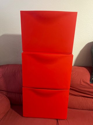 Zapateros Plástico Rojo Ikea