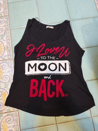 Camiseta sin mangas I love you to the moon and bac
