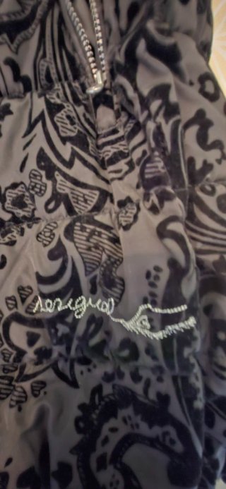 Abrigo Desigual Negro Talla 38
