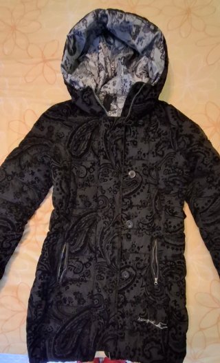 Abrigo Desigual Negro Talla 38