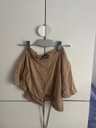 Camiseta Bershka Beige Talla S