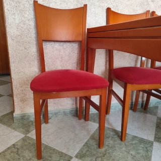 Mesa cristal comedor con 6 sillas