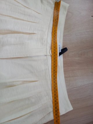 Pantalón ancho beige talla S
