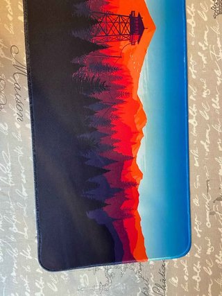 Tappetino Mouse 90x40cm Foresta Tramonto