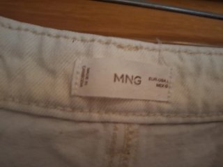 Pantalón Vaquero Blanco de Corte Recto
