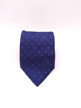 Corbata Dunhill Seda Vintage Azul Puntos