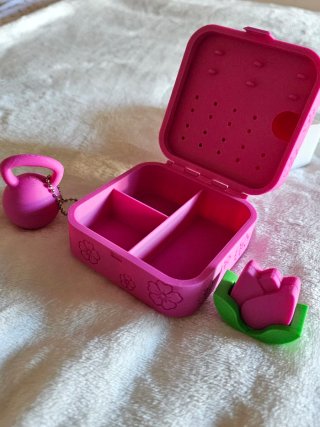 Caja Joyero, porta foto de rosa y porta anillo gym