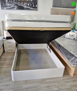 Cama doble con canapé y colchón incluidos