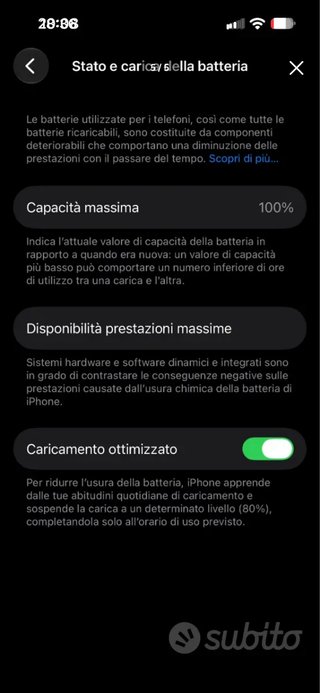 iPhone 14 Pro 256GB Nero Batteria 100%