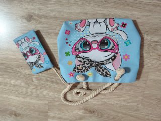Bolso infantil con monedero de gatito