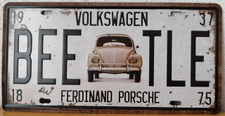 Chapa Metálica Decorativa Volkswagen Beetle
