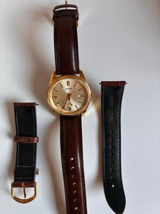 Reloj Casio Hombre Dorado y Marrón MTP-1302PGL-9AV