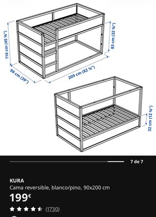 Litera Infantil Reversible Kura Ikea