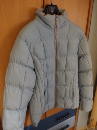 Chaquetón plumón acolchado azul pastel