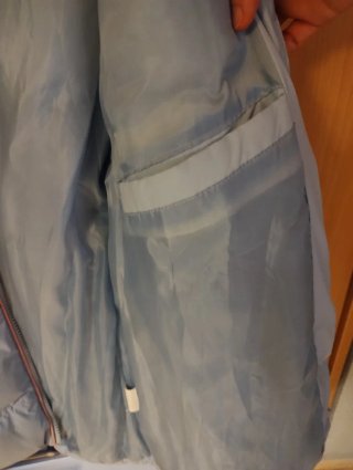 Chaquetón plumón acolchado azul pastel