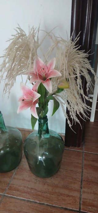 Botellas antiguas de vidrio verde