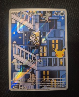 Carta Pokémon Meowth di Alola 30° Anniversario