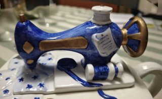 Tetera Vintage con Forma de Máquina de Coser