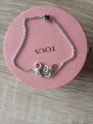 Pulsera Tous Oso Negro Plata
