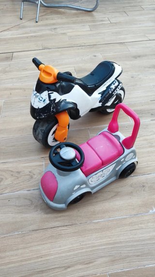 Pack 2 Correpasillos: Moto y Coche Infantil