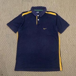 Polo Nike Vintage Azul Marino y Amarillo Vintage