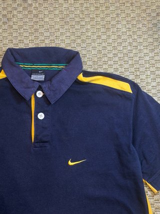 Polo Nike Vintage Azul Marino y Amarillo Vintage