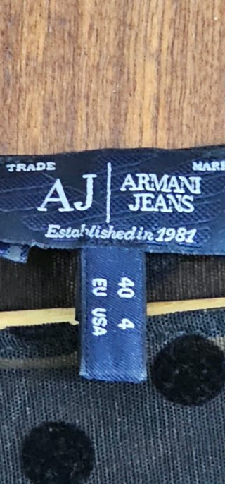 Vestido Armani Jeans Negro Talla 40