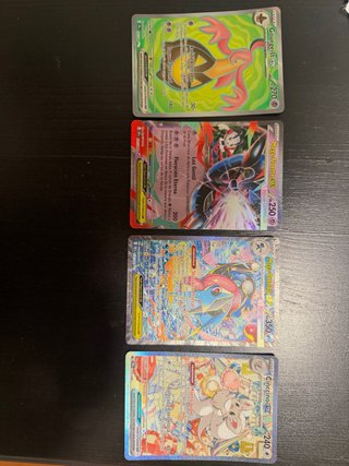 4 Cartas Pokémon EX Mega Greninja Gourgeist
