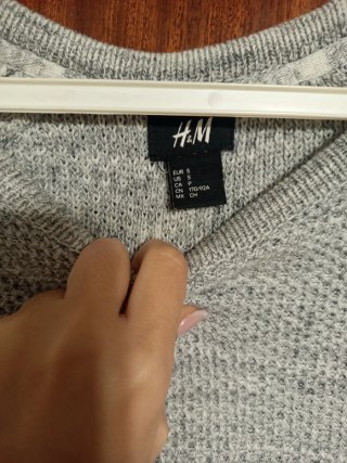 Jersey gris de punto oversize