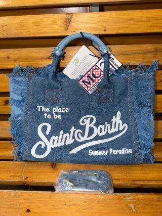 Borsa Saint Barth in denim con tracolla