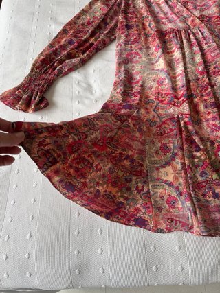 Vestido Boho fucsia y burdeos de Pedro del Hierro