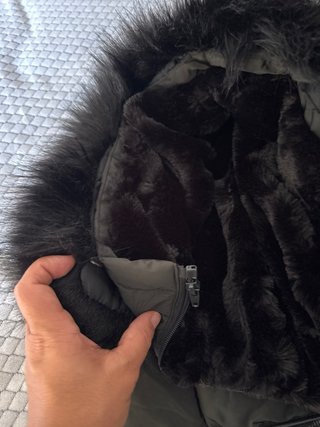 Abrigo acolchado mujer verde oscuro talla XL