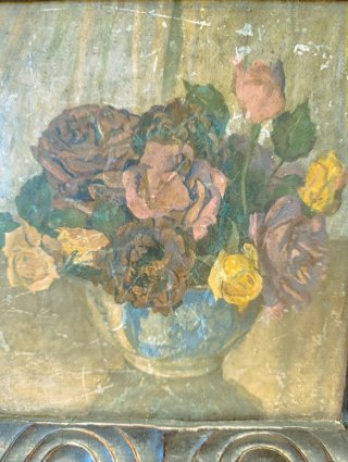 Cuadro Antiguo de Flores