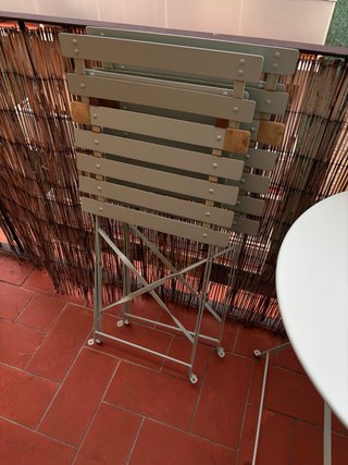 Set de Mesa y 2 Sillas Plegables de Terraza