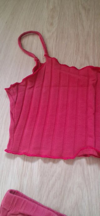 Conjunto Shein Top y Shorts Rojo