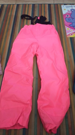 Pantalones de esquí para niña color rosa decatlon