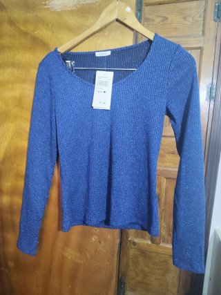 Blusa Azul Brillante Motivi Talla 38