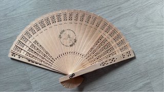 Abanico madera personalizado boda evento