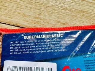 NUEVO! Disfraz Superman DC Comics talla XL /52-54