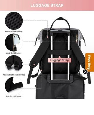 Mochila gris y negra